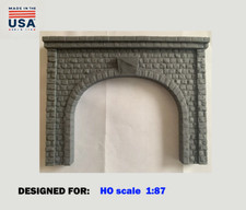 HO Scale Stone Double Train Tunnel Portal - H0 Realistic Model Railroad Scenery