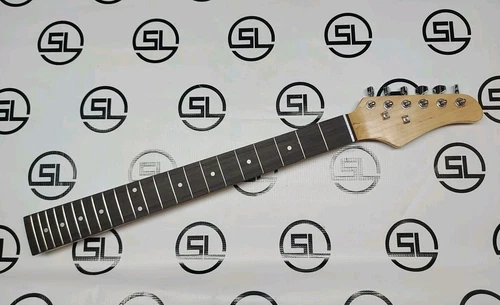 Right Handed S Type Strat 25.5" Scale Electric Guitar Neck with Tuners!