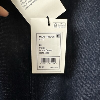 Theory Maxi Trousr Denim Skirt Sz 26 Small NWT $295 | eBay