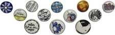 Hand Painted Vintage Ceramic Knobs for Kitchen Cabinet  Drawer Pulls Set of 12