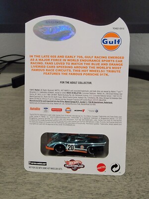 Hot Wheels RLC Gulf Porsche 917K #2933/4000 | eBay