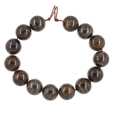 14PC Bronzite Round Beads 14mm 8" 85509
