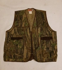 Vintage Winchester Conceal Carry Hunting Rebark Camo Outdoor Quilted Vest XXL
