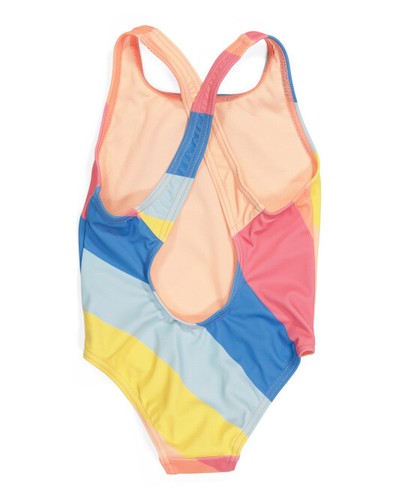 Roxy Little Girl's Size 5 Touch of Rainbow 1 Pc Swimsuit Yellow Pink Blue Orange - Picture 2 of 2