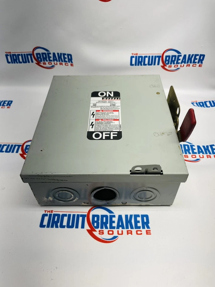 Interruptor de seguridad fusible interior Murray 30A 240V GHN421N tipo 1 Foto 2 de 4