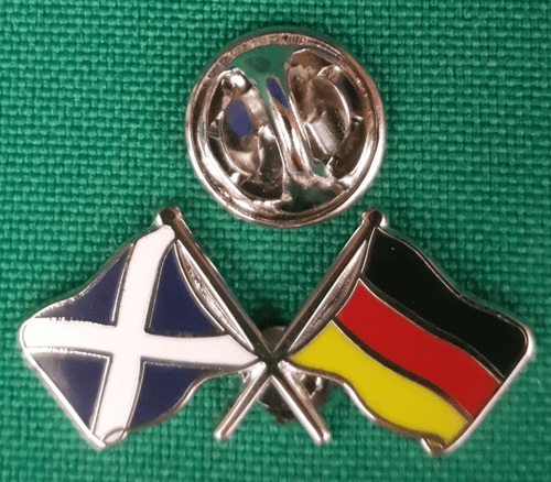 Scotland Saltire & Germany Flag Friendship Lapel Pin badge FREE UK Delivery - Picture 4 of 5