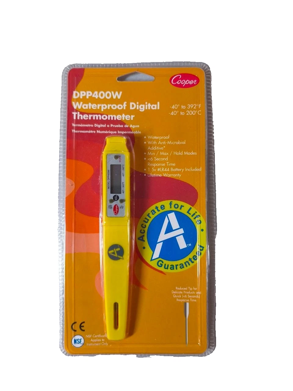 Cooper-Atkins DPP400W Waterproof Digital Thermometer - New - Fast Response Kitc