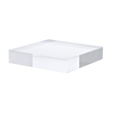 4" x 4" x 0.8" Jewelry Display Riser, Acrylic Cube Display Stand, Clear