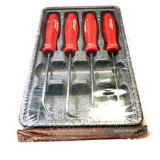 New Snap-on Asa204cr 4-pc Red Hard Handled Mini Awl Hook Pick Set