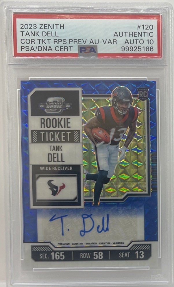 Tank Dell Panini Zenith Contenders Optic Rookie Ticket Rps Preview Autographs #120 Variation
