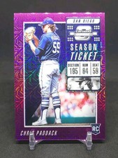 2019 Panini Contenders Optic Chris Paddack Rookie RC Ticket Purple Mojo /75 #7