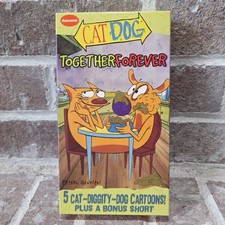 CatDog Together Forever (VHS, 1999) Orange Tape, Nickelodeon Cartoon HTF