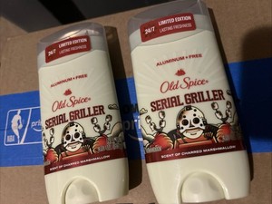 2 Old Spice Serial Griller Deodorant - Limited Edition-Aluminum Free-Marshallow