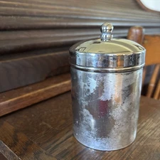 Vintage Silverplated Lidded Container 4.75”  decorative item for your home.