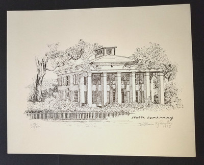 1973 William R. Johnston black/white Sparta Seminar N.J. signed Sketch 14 x 11
