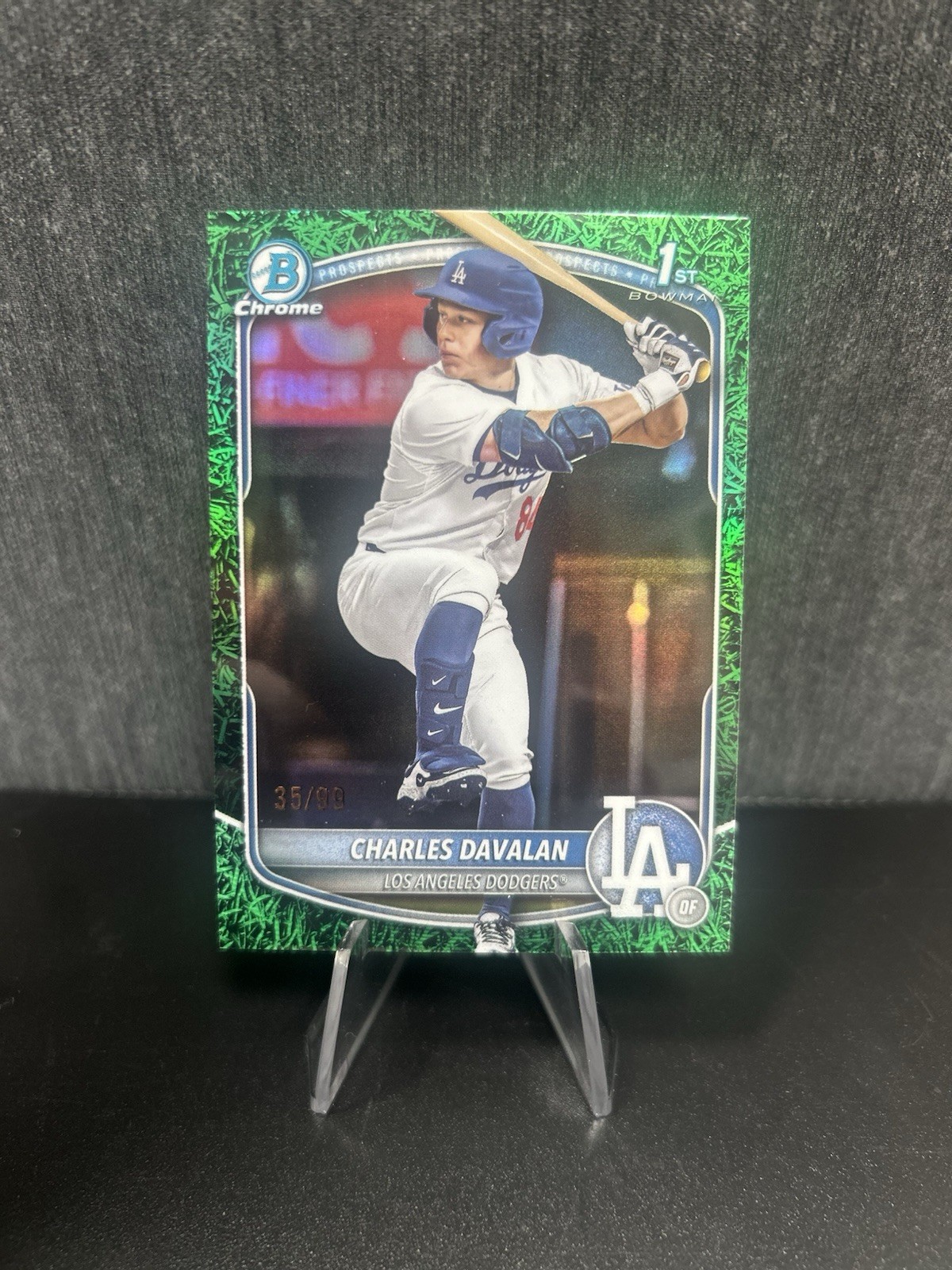 2025 Bowman Draft - Chrome Charles Davalan #BDC-96 Green Grass Refractor /99