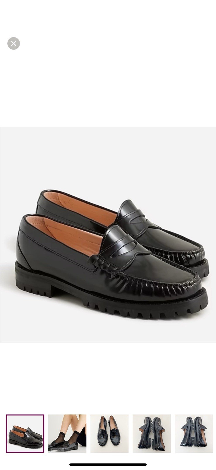 SAOLA J. Mocassini Crew Winona lug sole penny in pelle italiana spazzolato nero taglia 11