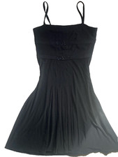 Nine West Cocktail Black Dress With Beads Details 