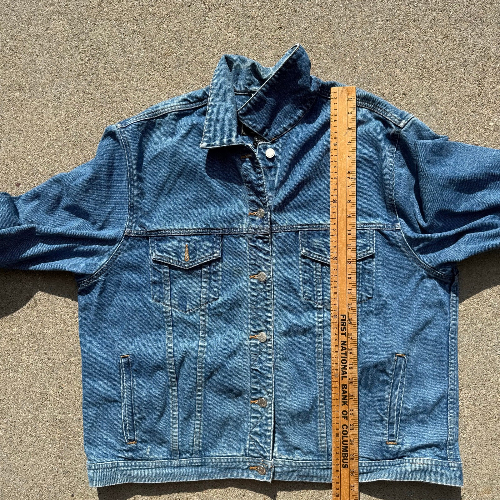 Vintage Y2K Eddie Bauer Jean Trucker Jacket Blue Denim Womens XXL gorpcore boho image 7