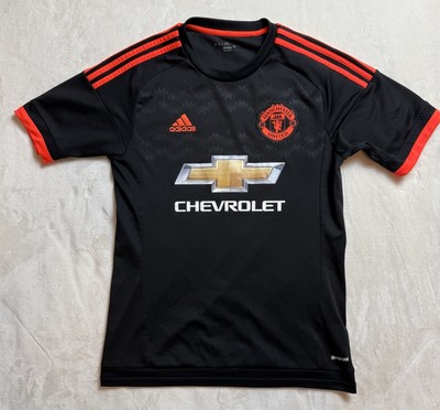 Manchester United Adidas Jersey Men's Small Black And Orange T