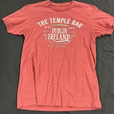 Temple Bar Dublin Ireland Shirt Mens Small Red Irish Pub Travel Graphic Tee Top