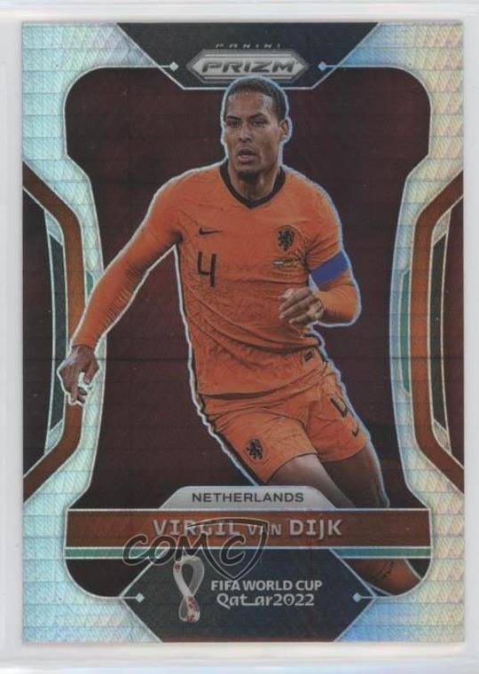2022 Panini Prizm World Cup Qatar Hyper Prizm Virgil Van Dijk #163 06u1
