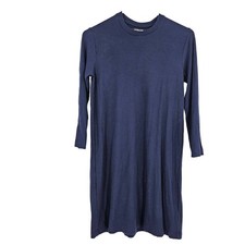 Reformation Sheath Dress Navy Jeanne Rib Knit Stretch Long Sleeve Mini Size XS