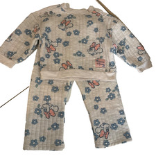Disney Baby Clothing Set 24M Months Minnie Mouse Pajama Top Bottom Flowers