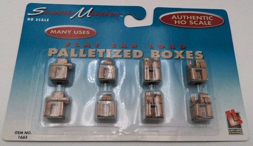 Cajas paletizadas de carga plana Life Like 1665 HO SceneMaster para coche (paquete de 8) | Zustand: New