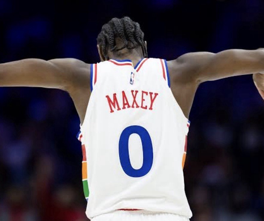 Nike Authentic Philadelphia 76ers Sixers NBA Tyrese Maxey #0