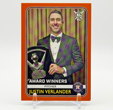 Justin Verlander 2023 Topps Big League Award Winners #258 Orange Border Astros