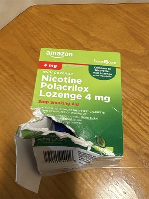 Amazon Basic Care Mini Lozenge Nicotine Polacrilex 4 mg 135 Lozenges Exp 07/27