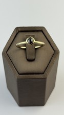 Onyx 9ct Gold Ring , Vintage And Hallmarked , Yellow Gold