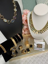 Vintage Compact & Jewelry Lot. Swarovski, Charter Club. High end.