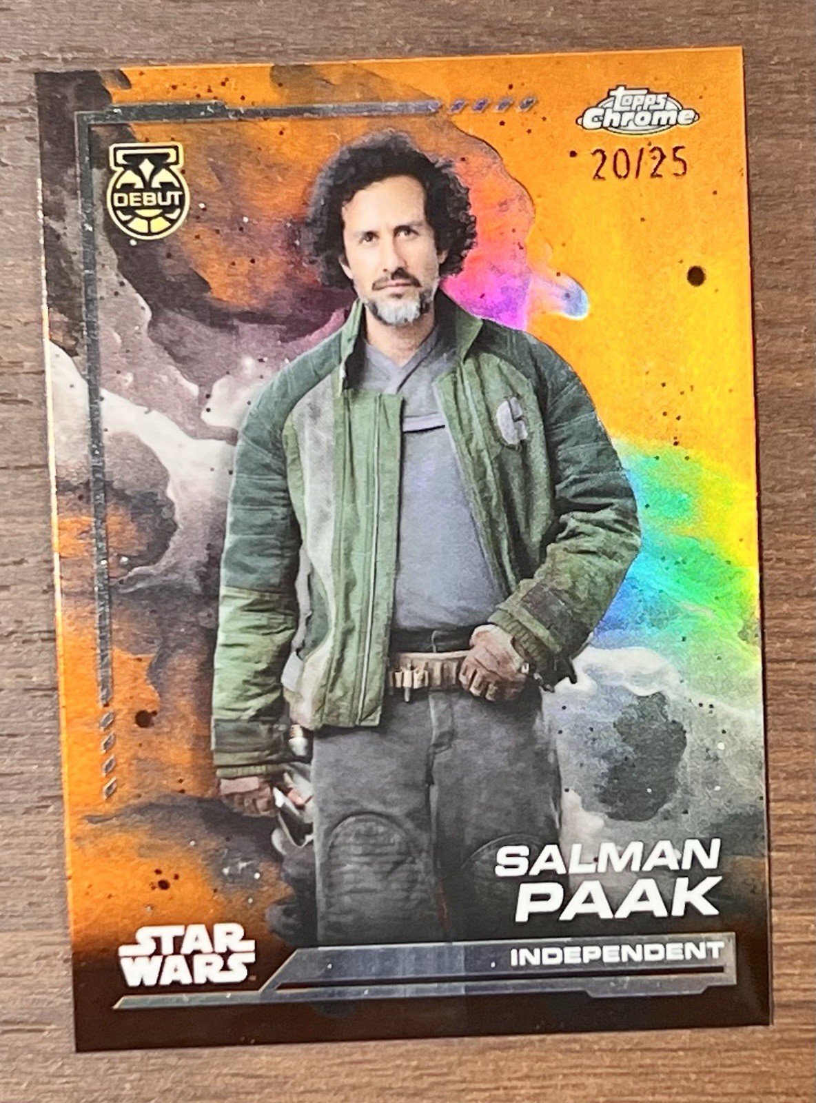 2024 Star Wars Topps Chrome Orange Refractor #93 Salman Paak /25