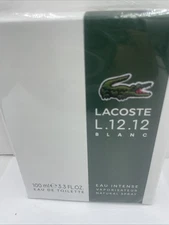 L.12.12 Blanc Eau Intense by Lacoste 3.3 oz EDT spray Cologne for Men NEW SEALED
