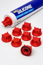 Caulk End Cap Silicone No Nails x6 Pack Reusable Sealant Decorator Nozzle