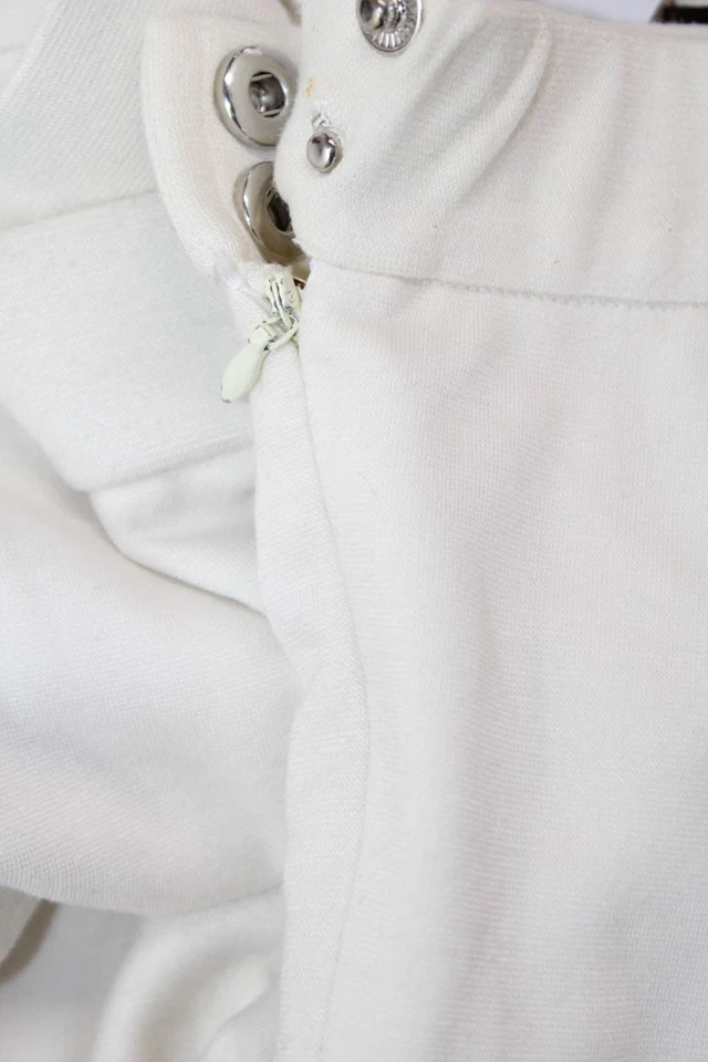 Pantalones blancos recortados al tobillo Adrienne Vittadini para mujer talla L Foto 4 de 4