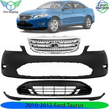 Front Bumper Cover Fascia Paintable Grille Assembly For 2010-2012 Ford Taurus
