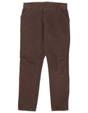 DOLCE & GABBANA Mens Slim Casual Trousers IT 50 Large W32 L31 Brown Cotton DQ02