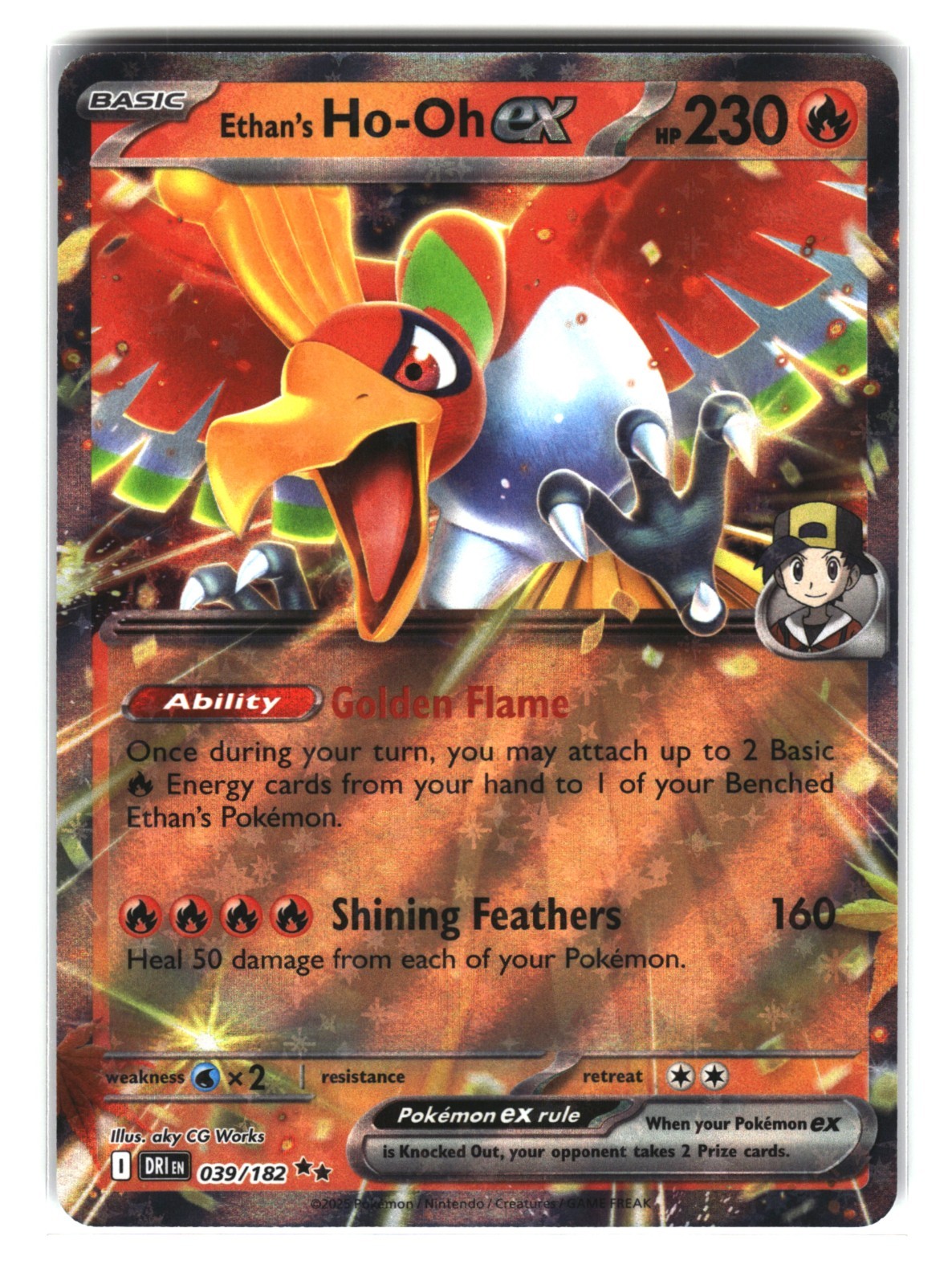 Ethan’s Ho-Oh ex 039/182 Holo Pokemon Card