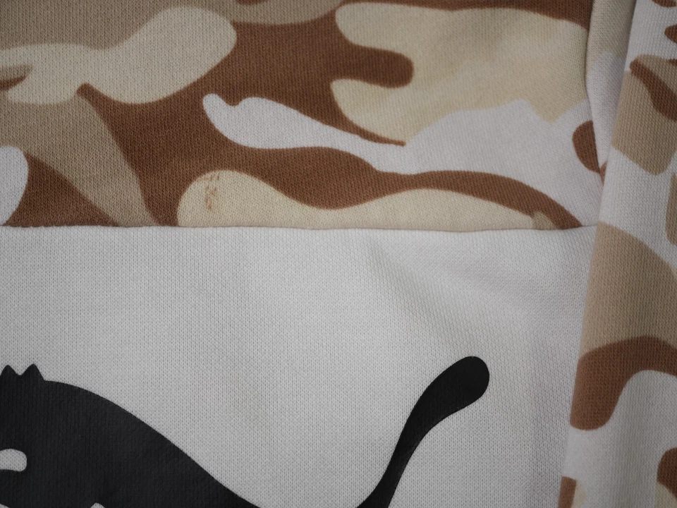 PUMA Mens Camo Blocked Hoodie S Forest Night - Image 3 of 4