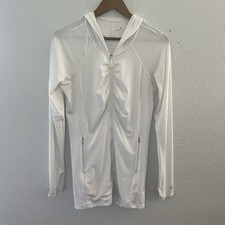 Athleta 229042 White Zip Up Jacket Size Small