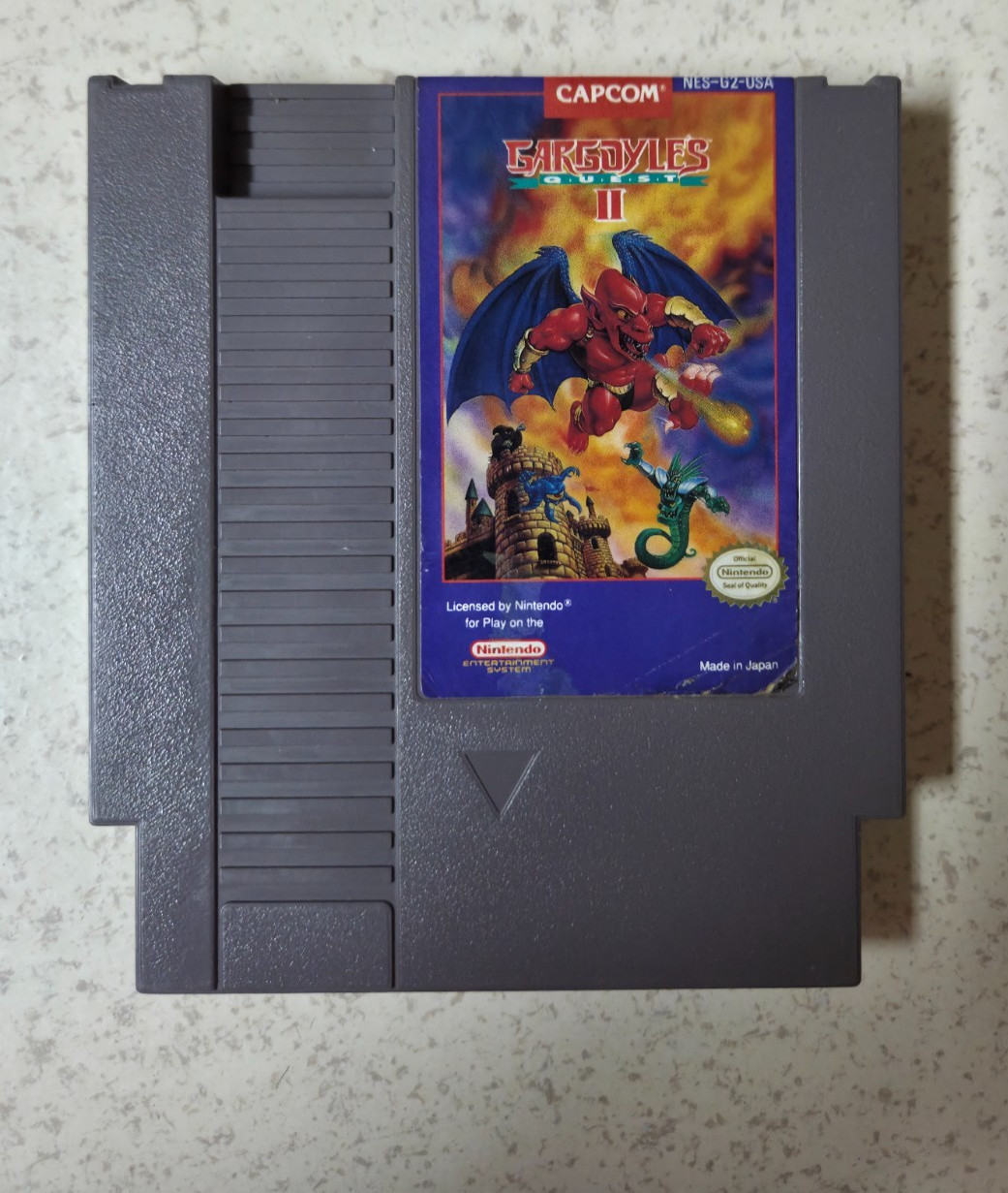 Nes Gargoyle's Quest Ii 2 Very Rare Authentic & Tested! Nintendo Game Capcom