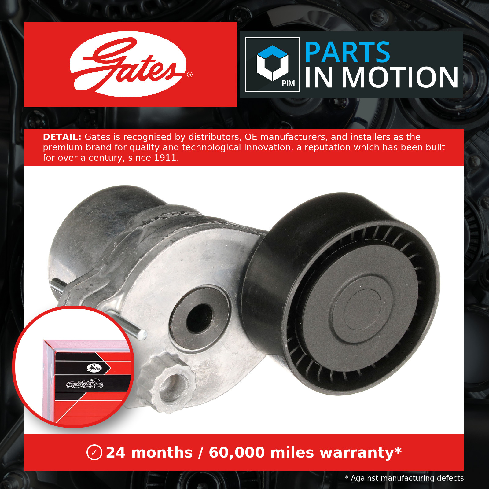 Aux Belt Tensioner fits MERCEDES GLK250 X204 2.0 13 to 15 M274.920 Drive Gates - Image 12
