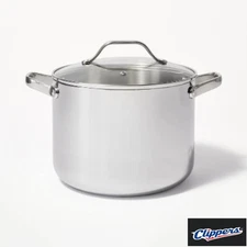  8qt Stainless Steel Tall Stock Pot Silver - Figmint™