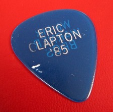 AUTHENTIC 1985 ERIC CLAPTON TRANSLUCENT BLUE USED GUITAR PICK WMMR WARNER BROS !