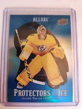 2024-25 UD Allure Protectors of the Ice Blue Juuse Saros #PI-11 Nashville