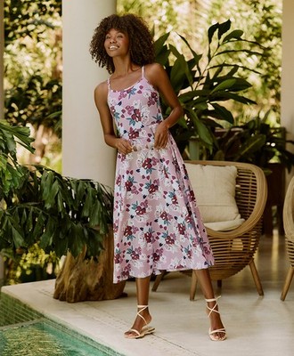 fit and flare midi dress Shapewear Cowl Neck Midi Dress main image 1