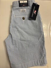 Vineyard Vines Shorts NWT Boys 8 Striped Seersucker Blue White Breaker